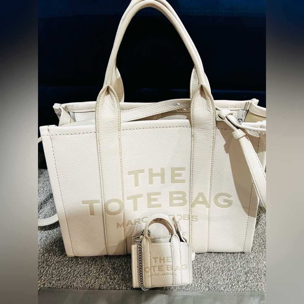 Marc Jacobs white Tote and Mini Bag Set